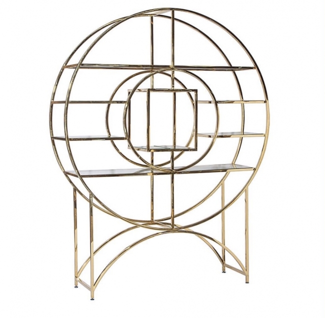 Stylish round display shelves