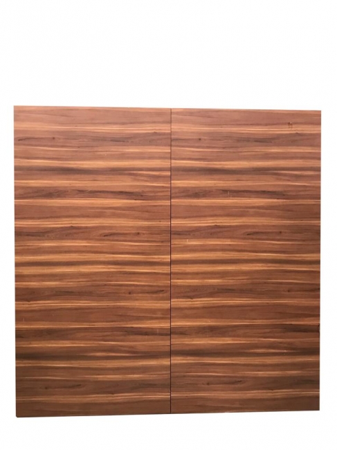 Brown wood cabinet with textured finish