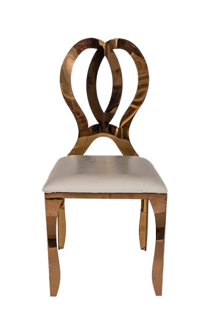 Elegant metallic chair design