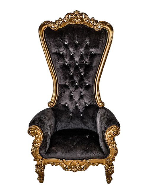Elegant high-back chair with tufted design