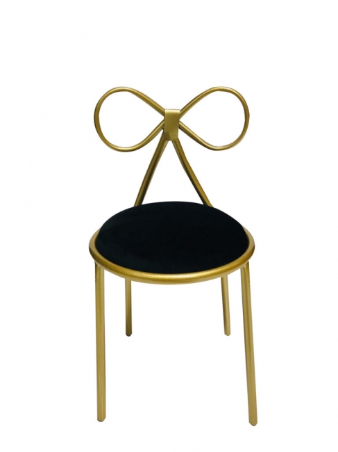 Elegant chair with black seat cushion