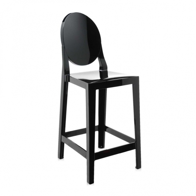 Sleek black bar chair