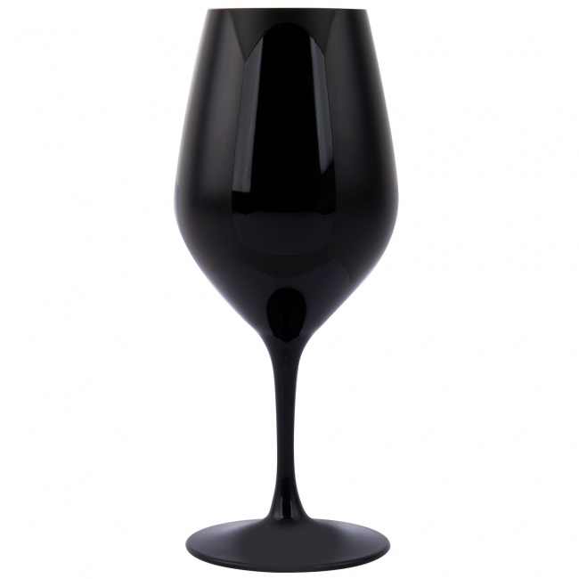 Elegant black glassware, stemmed design