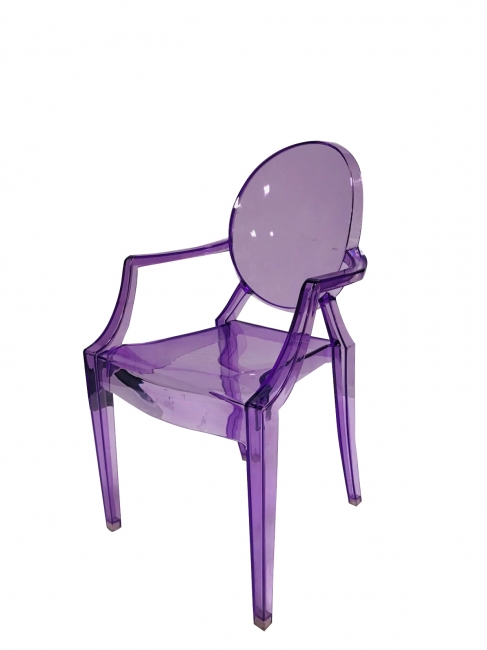 Contemporary purple ghost chair