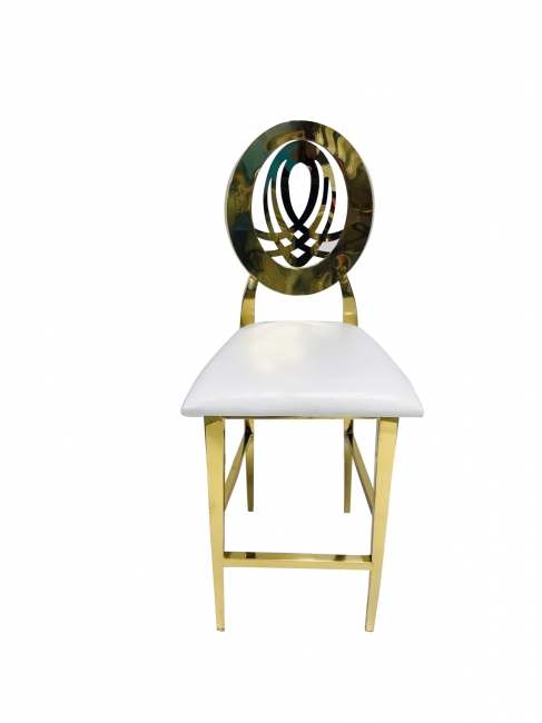 Modern chair with metallic finish