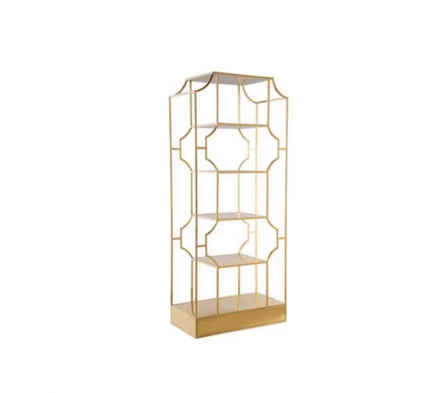 Gold geometric display shelf
