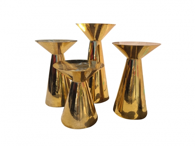 Gold metallic modern stools