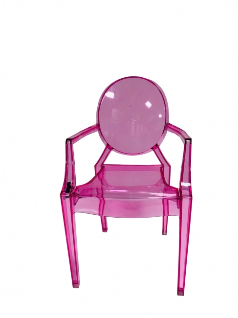 Modern pink acrylic armchair