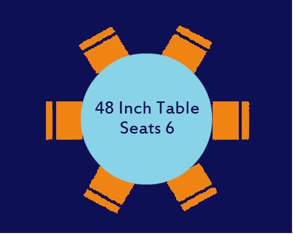 Round table seating arrangement diagram