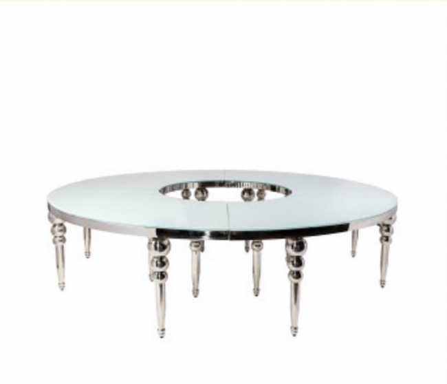 Modern glass-top table design