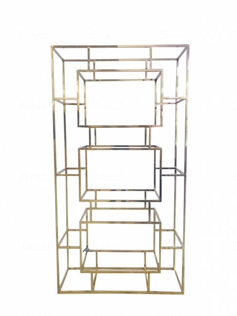 Modern metal display shelf