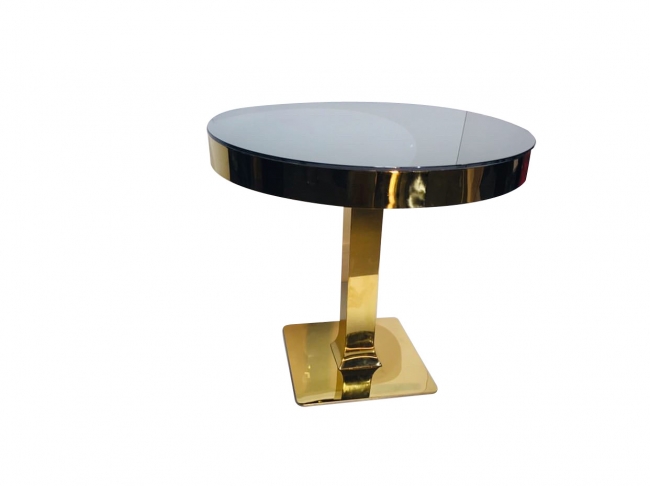 Elegant black and gold accent table