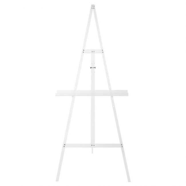 White easel stand isolated on white background.