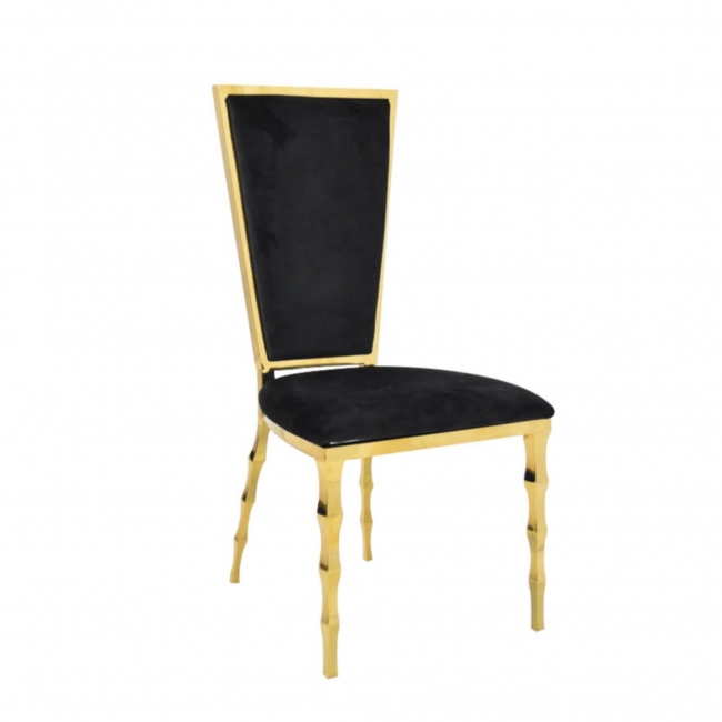 Stylish chair with black upholstery