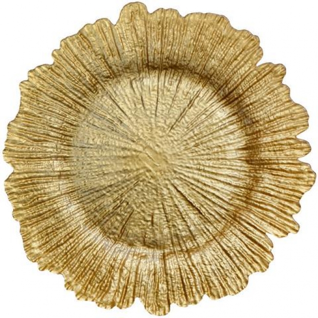 Sunburst pattern gold plate