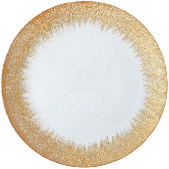 Decorative plate featuring gold edge design