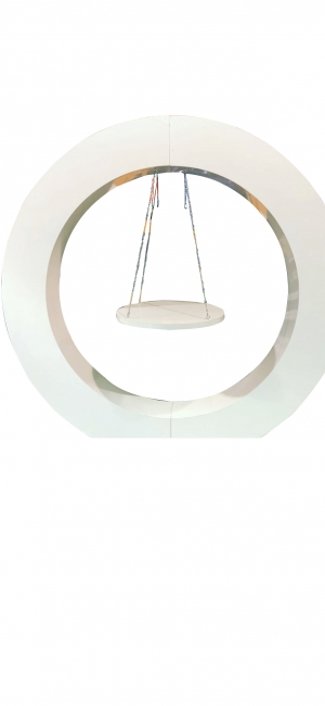 Minimalist round swing chair