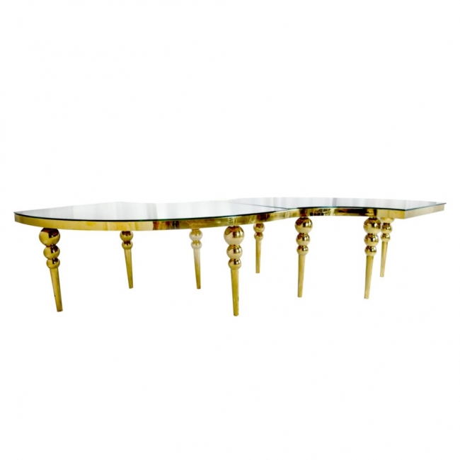 Stylish gold-legged table