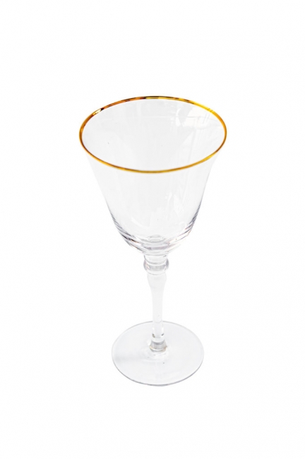 Crystal goblet with golden edge