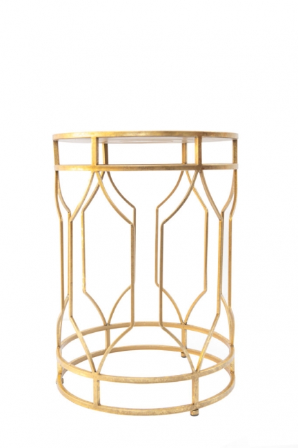 Decorative round metal base