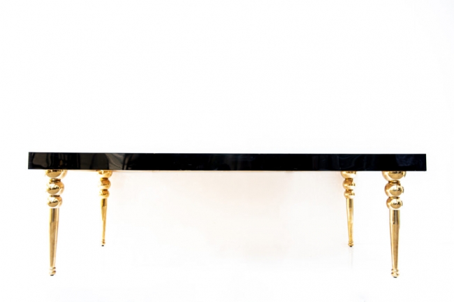 Elegant black and gold table