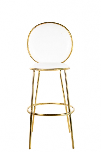 Modern stool with white seat