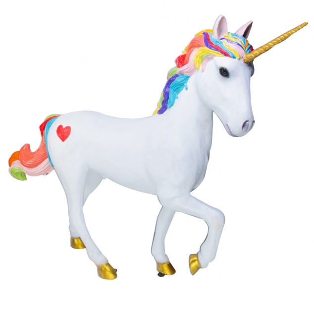 Majestic unicorn with golden hooves