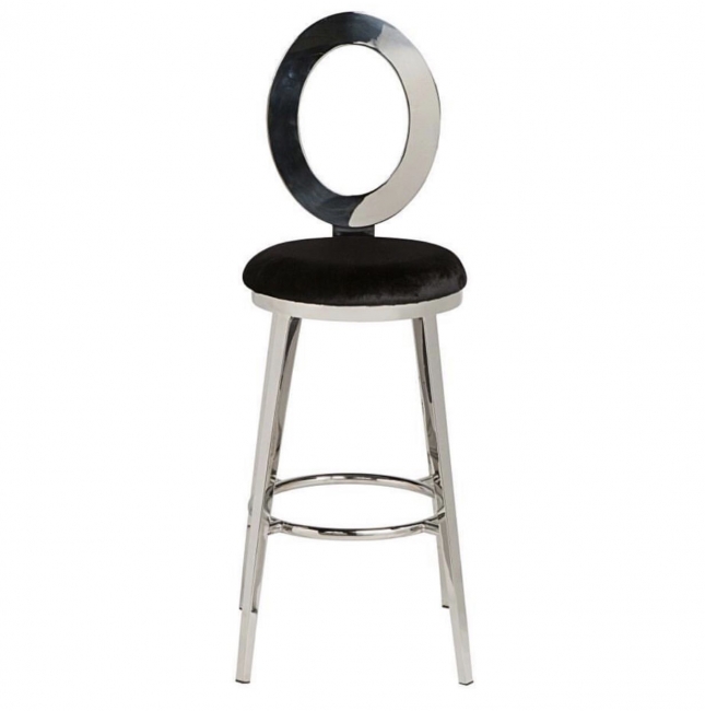 Modern bar stool with circular backrest