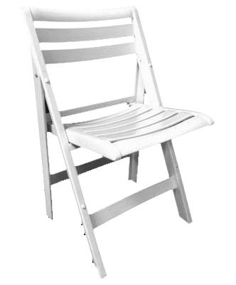 Simple white folding chair