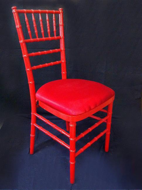 Elegant red wooden chair design
