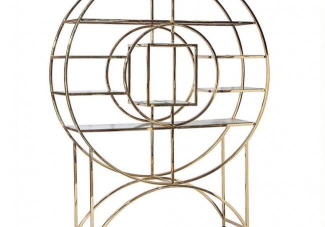 Stylish round display shelves