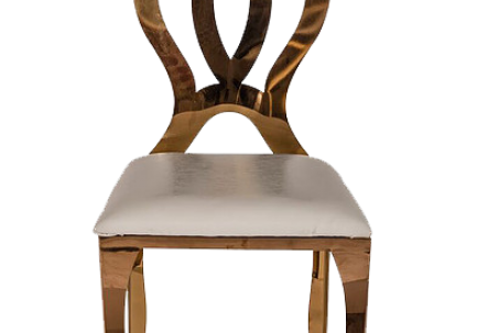Elegant metallic chair design