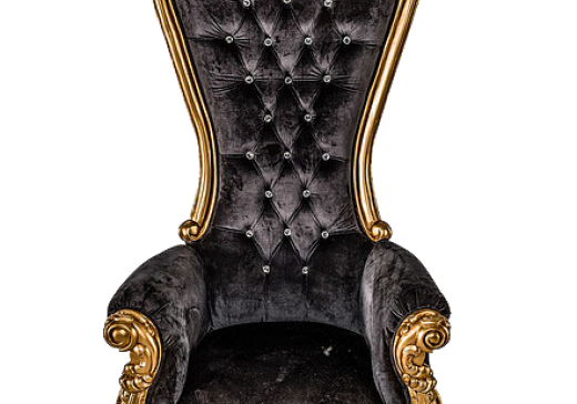 Elegant high-back chair with tufted design