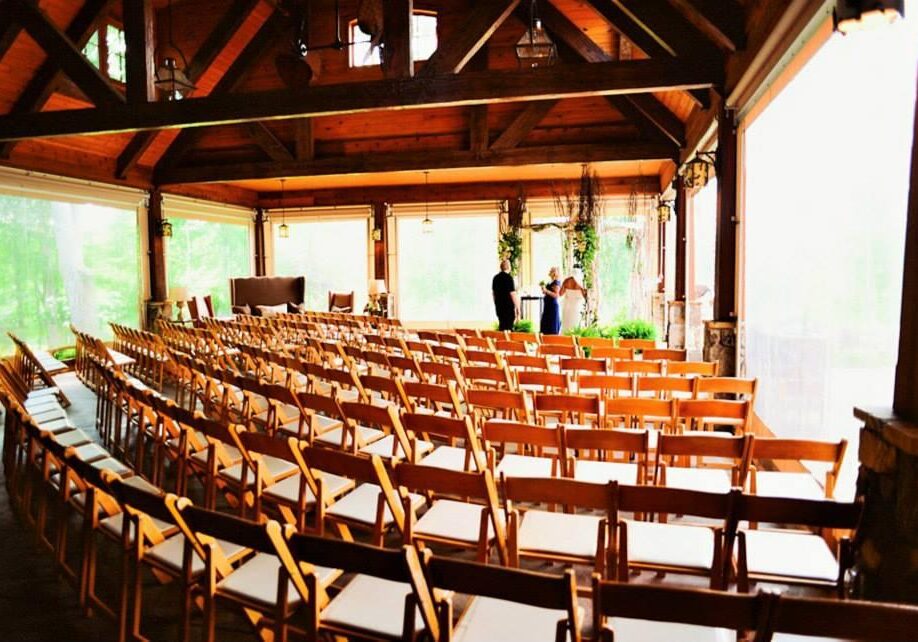 Empty ceremony space with natural light