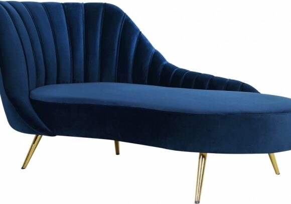 Elegant navy chaise with modern design
