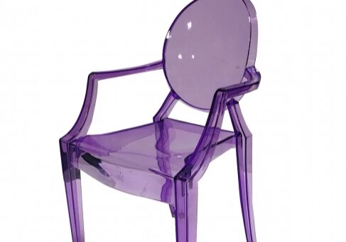 Contemporary purple ghost chair