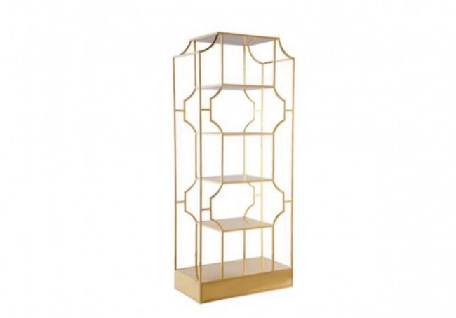 Gold geometric display shelf