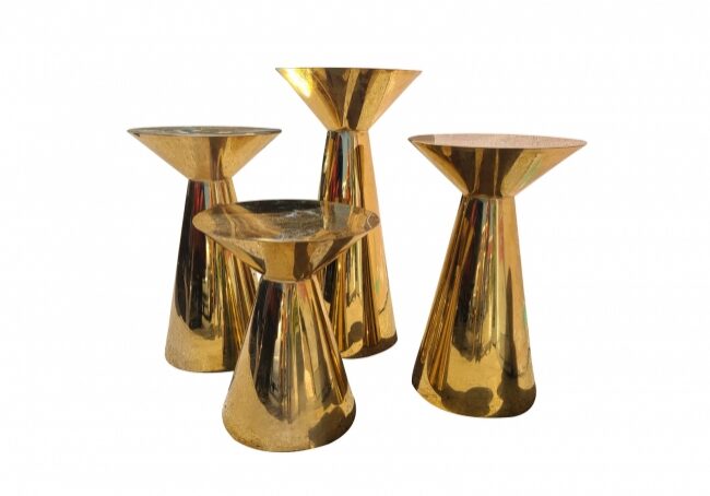 Gold metallic modern stools