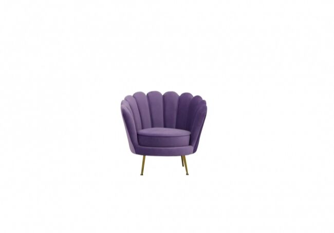 Elegant scalloped purple chair design
