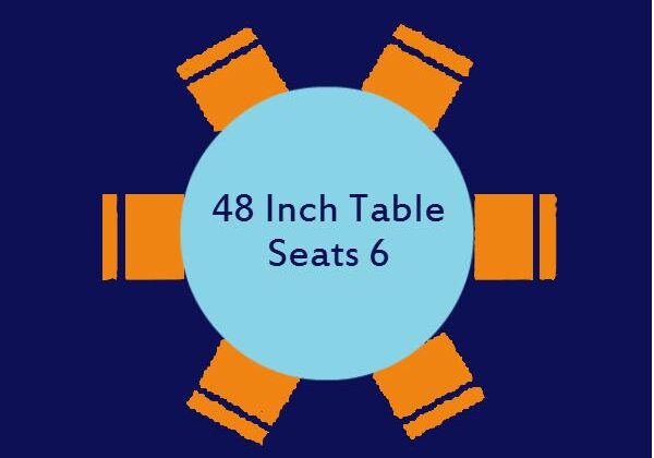 Round table seating arrangement diagram