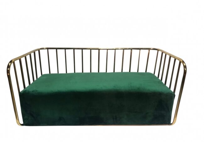 Stylish gold-framed bench