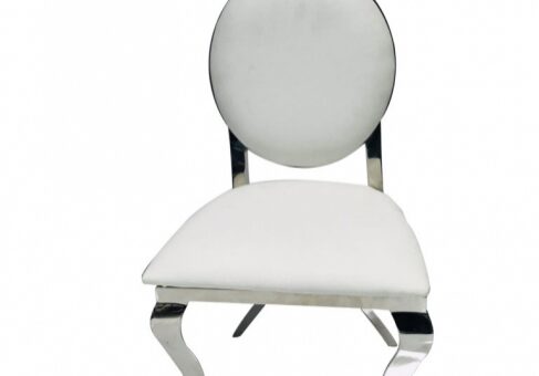 Modern chair with round backrest