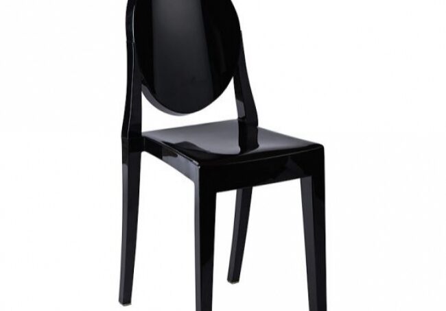 Contemporary black plastic chair style