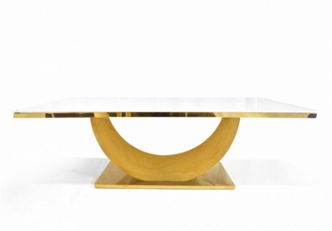 Gold base modern dining table