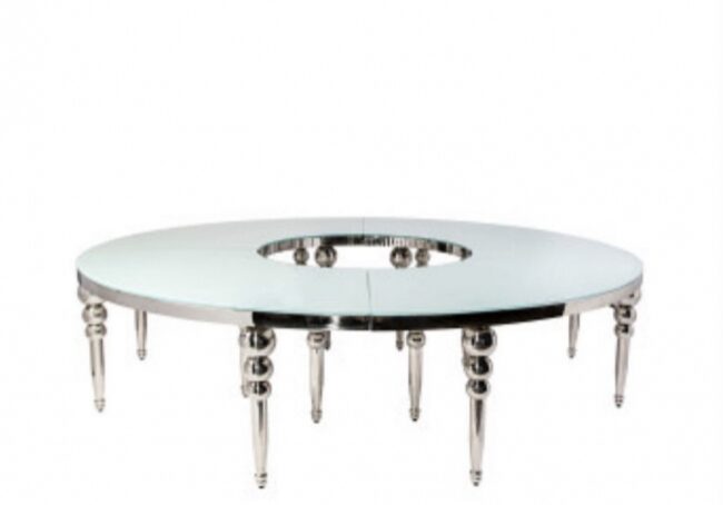 Modern glass-top table design
