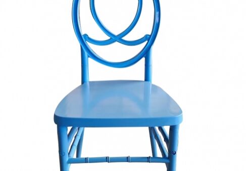 Modern blue chair on white background