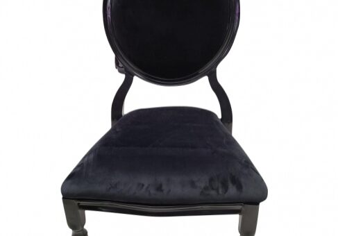 Elegant black velvet chair
