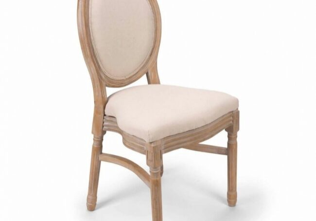 Vintage-style chair with round backrest