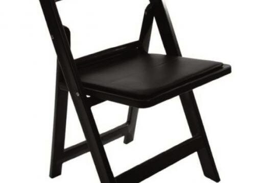 Simple black folding chair design