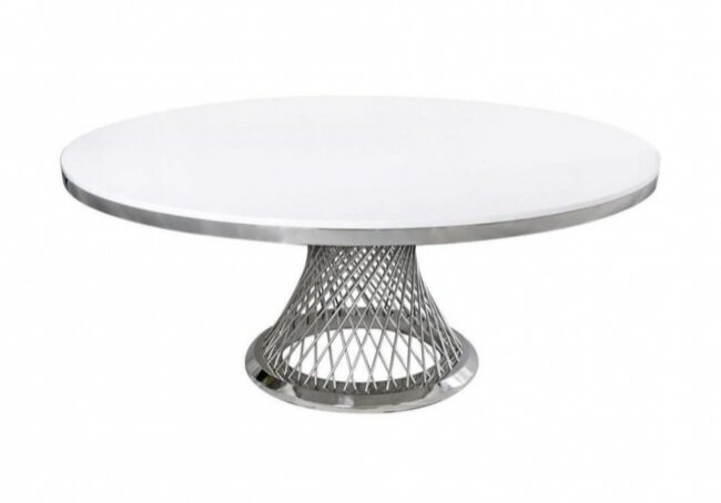 Round table with wire base design